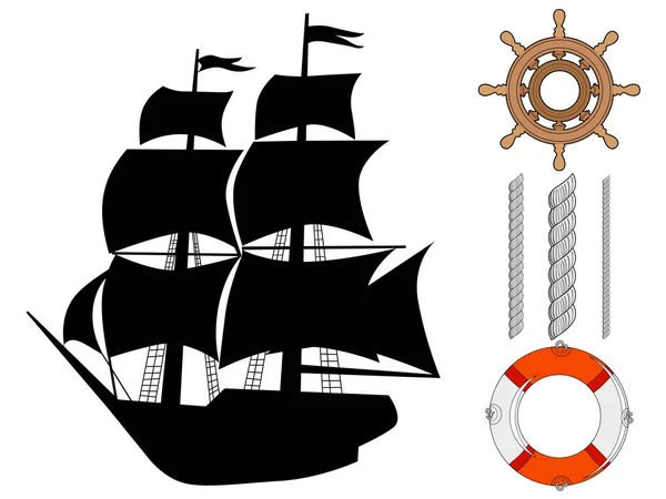 Classical ship — Stock Vector