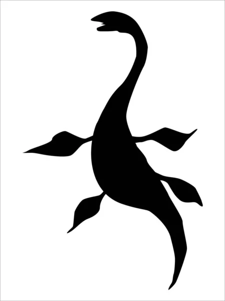 Plesiozaur, un fel de dinozaur — Vector de stoc