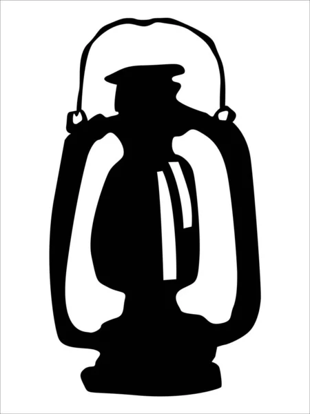Silhouette gas lamp — Stock Vector