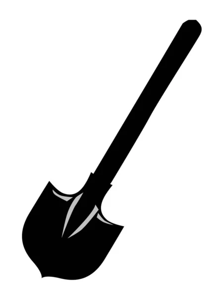 Силуэт лопаты — стоковый вектор