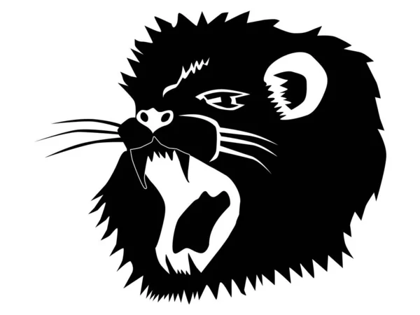 Silhouette de lion — Image vectorielle