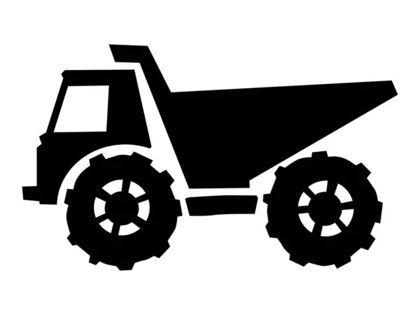 Silhouet van dump truck — Gratis stockfoto