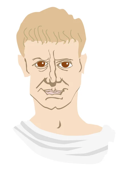 Júlio César famoso líder da Roma Antiga — Vetor de Stock