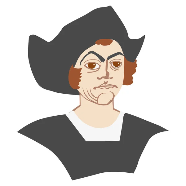 Cristóbal Colón famoso viajero — Vector de stock