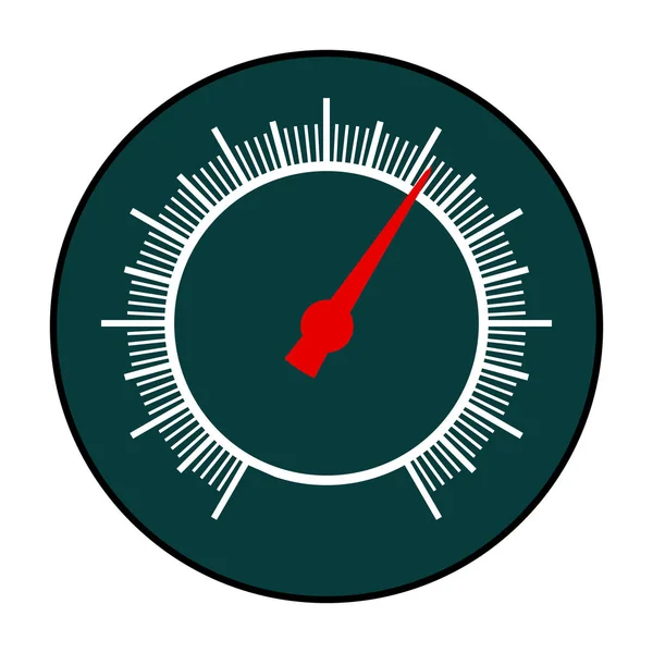 Speedometer, front view — Stock Vector