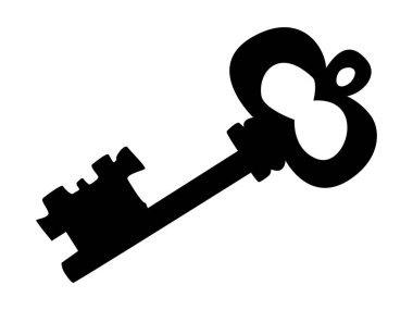 Vintage anahtar silüeti