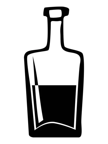 Silueta de la botella — Vector de stock