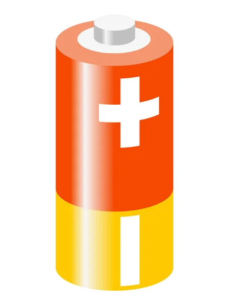 Vector illustration of battery, source of electric energy — Stock Vector