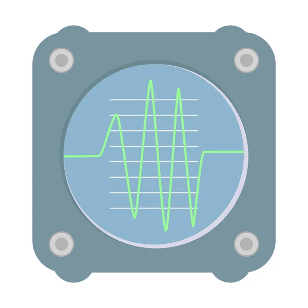 Оцилограф, вимірювальний прилад — стоковий вектор
