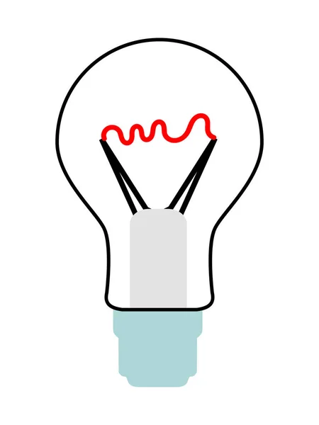 Illustration vectorielle et colorée de lampe à incandescence. Motifs de li — Image vectorielle