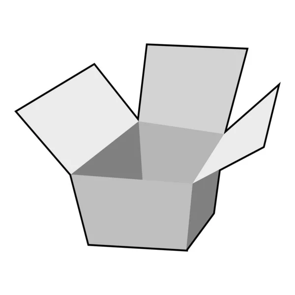 Ilustración vectorial de caja de papel. Temas de embalaje, logística, t — Archivo Imágenes Vectoriales