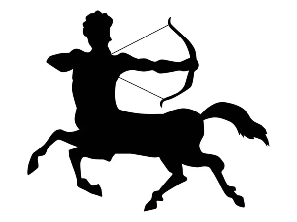 Vektor silhuett av skytten. Motiv av zodiaken, Astrologi, m — Stock vektor