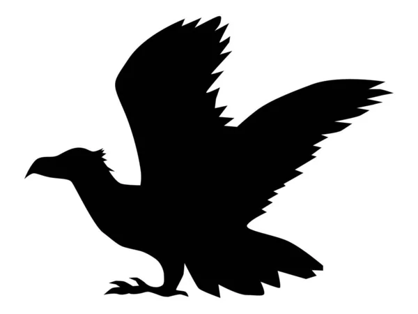 Vektor silhuett av örn. Motiv av naturen, djurliv, symbol — Stock vektor