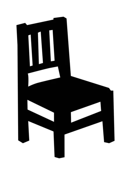 Wektor sylwetka krzesła. Motywy wnętrz, wystrój domu, des — Wektor stockowy