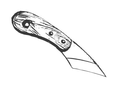 Marangoz bıçağıvektör kroki illüstrasyon. Workpl'in nedenleri