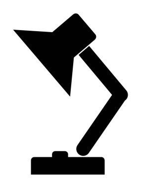 Masa lambasının vektör silueti. Görev gerekçeleri, nesneler, otobüs