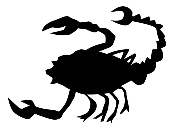 Vektorsilhouette des Skorpions. Sternzeichen. Motive der Astrologie, — Stockvektor