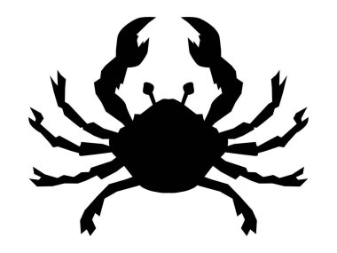 Scorpio 'nun vektör silueti. Zodiac burcu. Astrolojinin nedenleri,