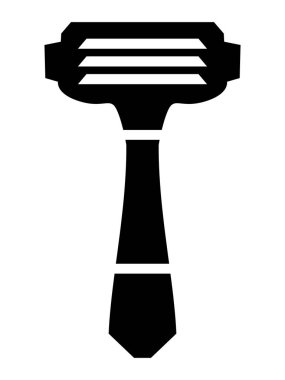 Jiletin vektör silueti. Tıraş olma, berber, banyo...