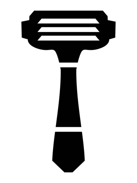 Векторный силуэт бритвы. Мотивы бритья, парикмахерская, ванная комната — стоковый вектор