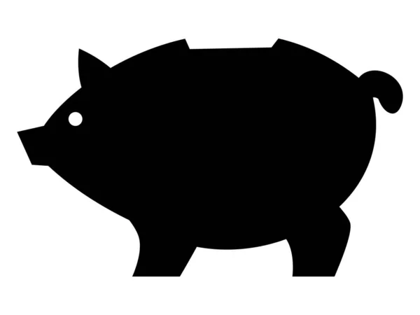 Wektorowa sylwetka świnki. Motywy podparcia, płatnicy — Wektor stockowy