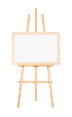 boş kağıt levha ve şövale. aygıt için çizim