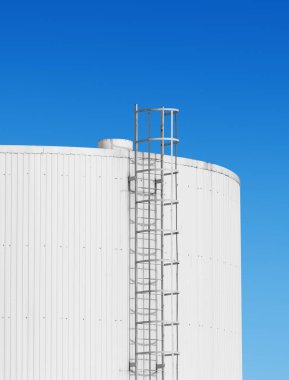 Storage Tank on the background of blue sky clipart