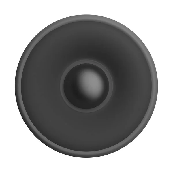 Schwarzer Lautsprecher Isoliert Auf Weißem Hintergrund Illustration — Stockfoto