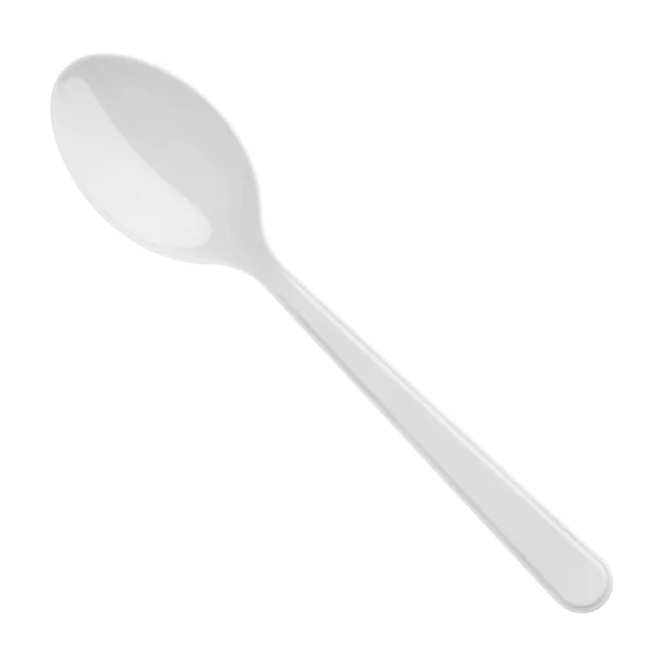 Plastic Spoon Isolated White Background — Stock Photo, Image