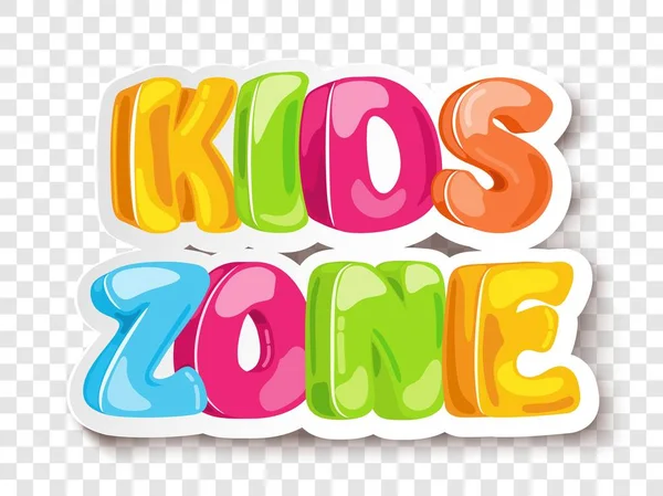 Kids Zone Jeu Bannière Fond Conception Aire Jeux Vecteur Zone — Image vectorielle