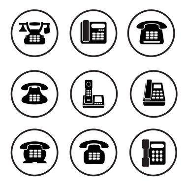Ofis telefonları Icon set