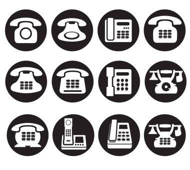 Ofis telefonları Icon set