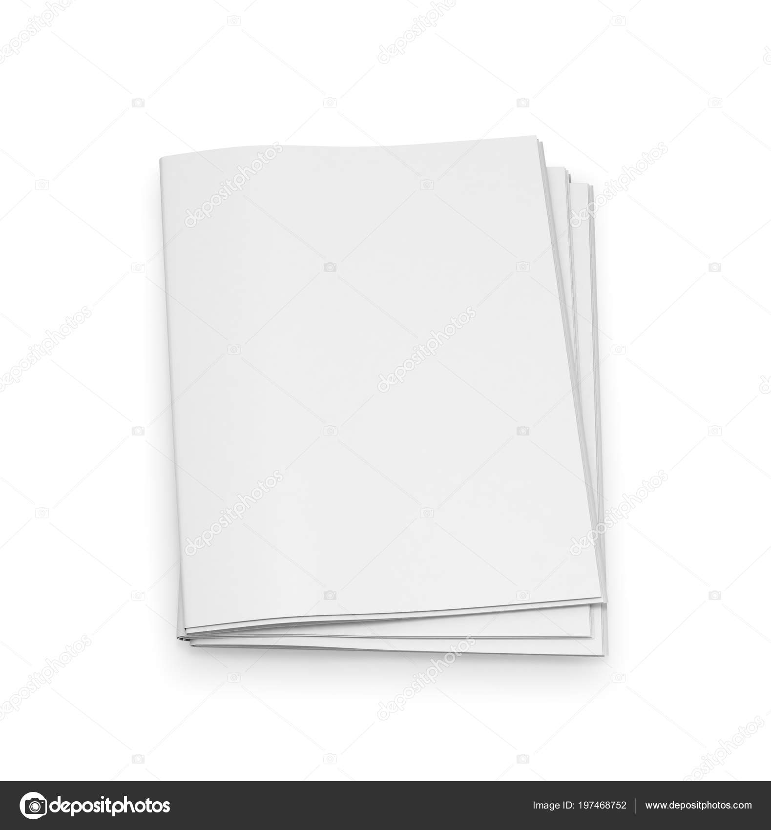 Empty Newspaper Template White Background Illustration Stock Photo By C Urfingus