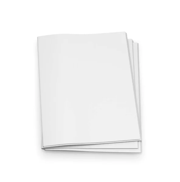 Modello Giornale Vuoto Sfondo Bianco Illustrazione — Foto Stock