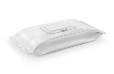 flep ile beyaz ıslak mendil paketi