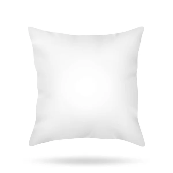 白い背景に分離された空白の枕 — ストックベクタ