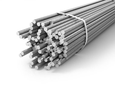Different metal products. Profiles and tubes. 3d illustration