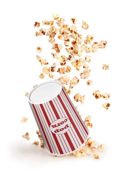 Popcorn Falls Out Paper Cup — Stock Photo, Image