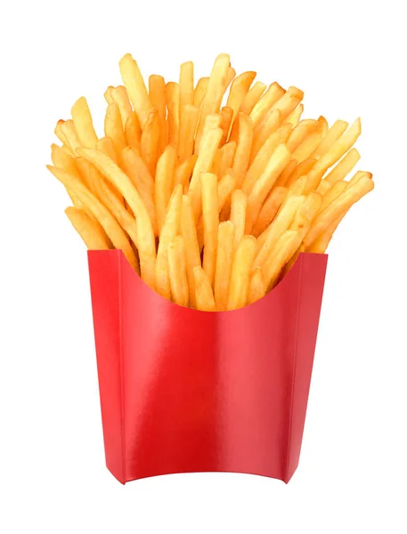 French Fries Paper Cup White Background — Stock Photo, Image