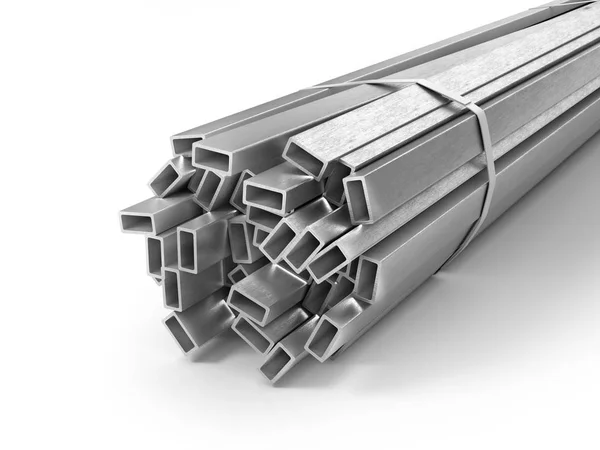 Different Metal Products Profiles Tubes Illustration — Stock Photo, Image