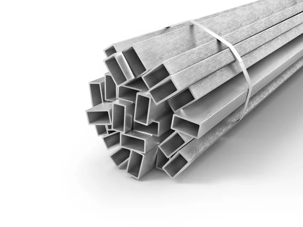 Prodotti Metallici Diversi Profili Tubi Illustrazione — Foto Stock
