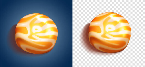 sweets on blue background. hard candy, lollipop. vector illustration