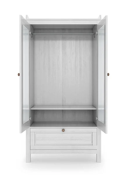 Open White Wardrobe Mirrors Illustration — Stock Photo, Image