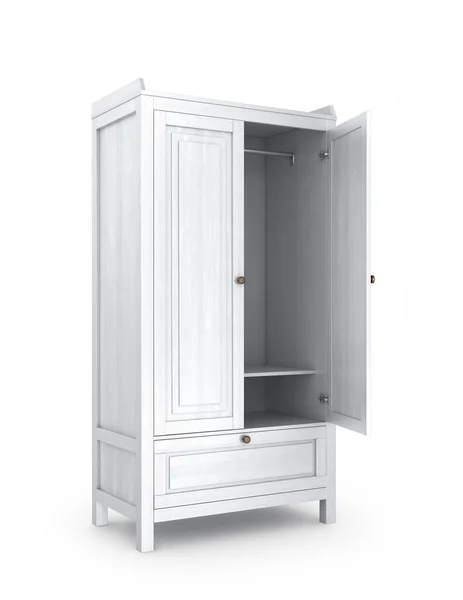 Open White Wardrobe Illustration — Stock Photo, Image