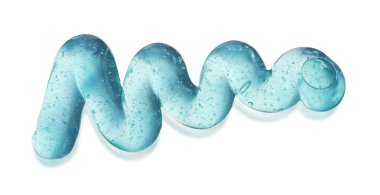 Kozmetik ürünleri beyaz arka plan üzerinde izole şeffaf smear