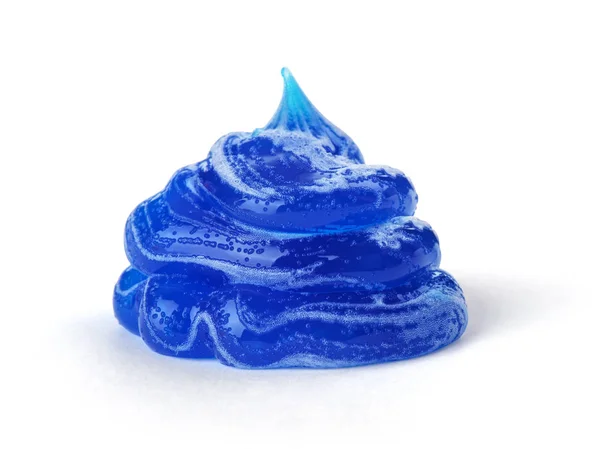 Gel de espuma azul isolado no fundo branco — Fotografia de Stock