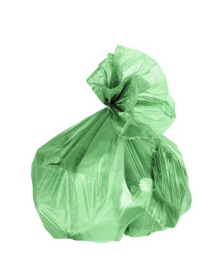 Beyaz bir arka plan üzerinde izole çöp torbası