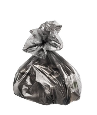 Beyaz bir arka plan üzerinde izole çöp torbası