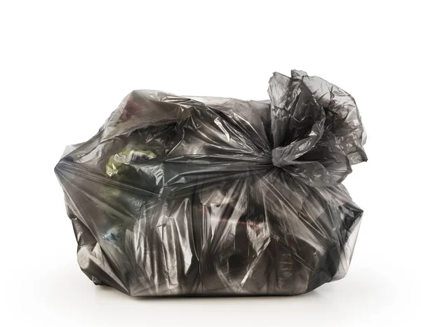 Müllsack Isoliert Auf Weißem Hintergrund — Stockfoto
