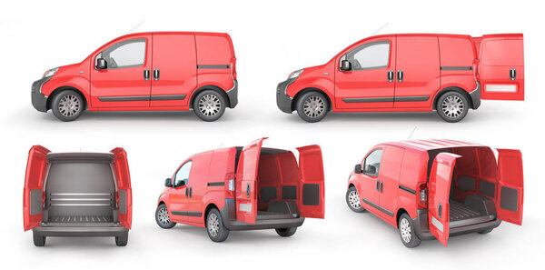 Transport for delivery isolated on a white background. 3d illustration